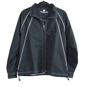 Shoreline Sportswear Black White Striped Jacket